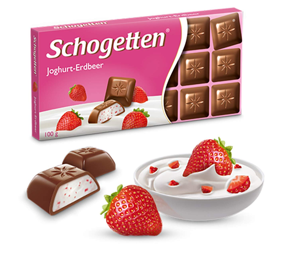 Schogetten Strawberry Yoghurt Milk Chocolate 3.52 oz