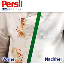 Persil Professional removes tough stains from chef coats — before and after cleaning results