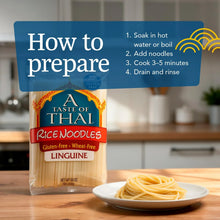 A Taste of Thai Rice Noodles Linguine, 8 oz, Gluten-Free, Perfect for Pad Thai