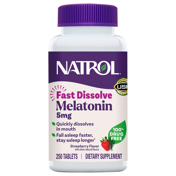 Natrol Fast Dissolve Melatonin 5mg Strawberry 250 Tablets