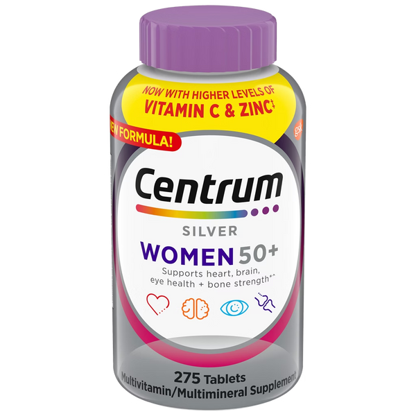 Centrum Silver Women 50+ Multivitamin 275 Tablets — New Formula