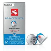 Illy Decaffeinato espresso coffee pods 10-pack, aluminum Nespresso compatible capsules