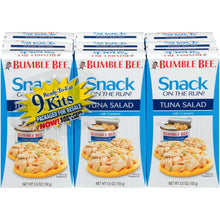 Bumble Bee Snack on the Run tuna salad kits multipack with crackers, ready-to-eat, 9 kits