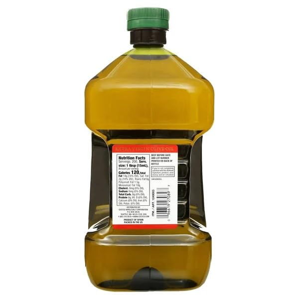 Kirkland Signature 100% Italian Extra Virgin Olive Oil 2L (67.6 fl oz) – Cold Extracted, Kosher