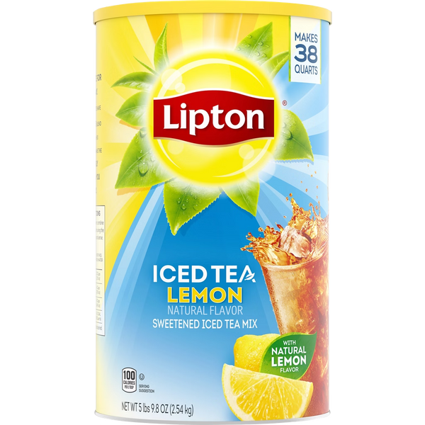 Lipton Lemon Iced Tea Mix 89.8 oz — Makes 38 Quarts