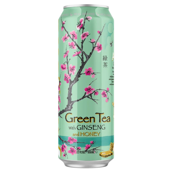 AriZona Green Tea with Ginseng and Honey, 22 fl oz (650ml) Can