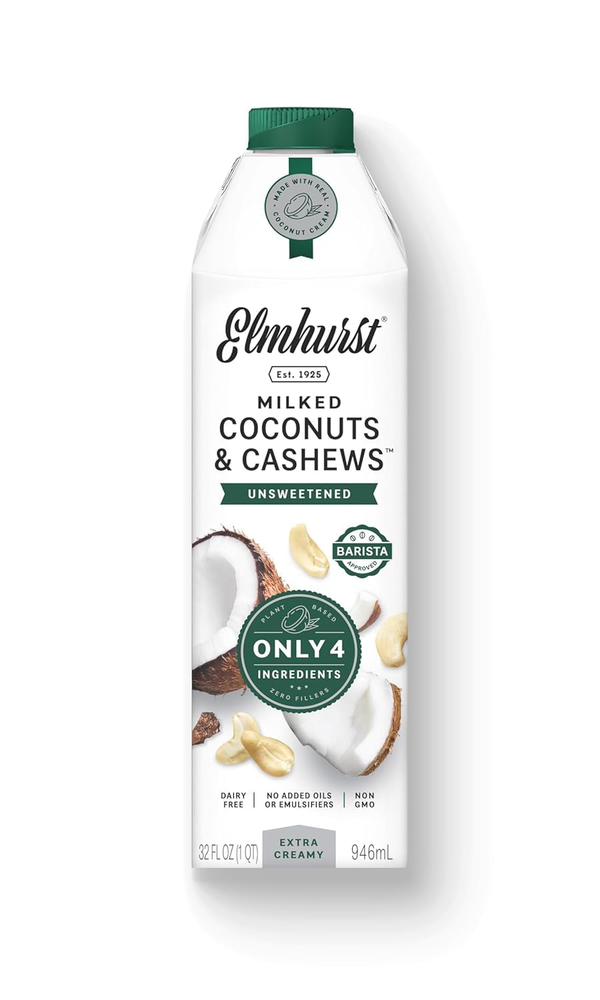 Elmhurst 1925 Unsweetened Milked Coconuts & Cashews – 32 oz