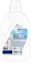 Perwoll Renew laundry detergent for white textiles, 1.35L bottle with dosage guide and eco-labels
