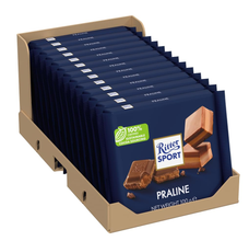 Ritter Sport Milk Chocolate with Hazelnut Praline Filling, 3.52 oz (100g)