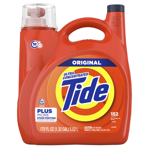 Tide Ultra Concentrated Original Liquid Laundry Detergent 170 fl oz 152 Loads