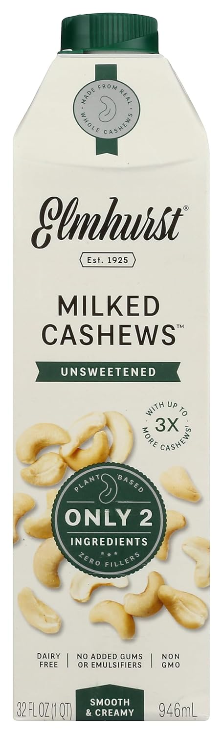 Elmhurst 1925 Unsweetened Milked Cashews – 32 oz