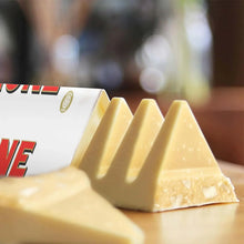 White chocolate bar with almond pieces, premium imported snack for sweet treats
