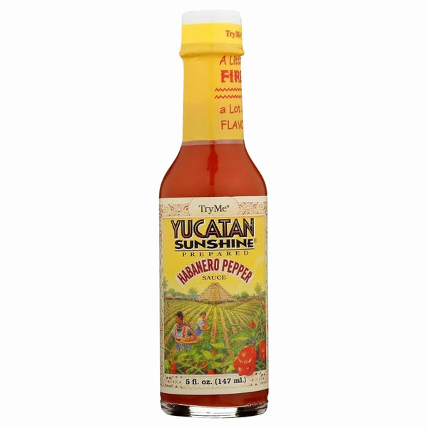 TryMe Yucatan Sunshine Habanero Pepper Sauce, 5 fl oz Glass Bottle