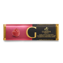 Godiva Chocolatier Dark Chocolate Bar with Raspberry Flavored Filling, Belgium 1926, 1.5 oz (43g)