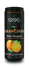 Fonti di Crodo Aranciata Italian Orangeade with real orange pulp, natural flavors, and spring water in a chilled can