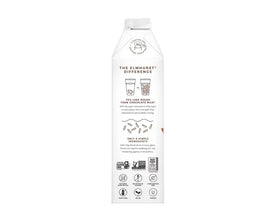 Elmhurst chocolate milk alternative, 75% less sugar, dairy-free, vegan, gluten-free, with whole grain oats