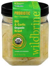 Wildbrine Dill & Garlic Organic Kraut 18 oz — Probiotic, USDA Organic