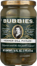 Bubbies Kosher Dill Pickles, 16 fl oz (1 PT / 473mL), Fermented, Non-GMO, Gluten Free