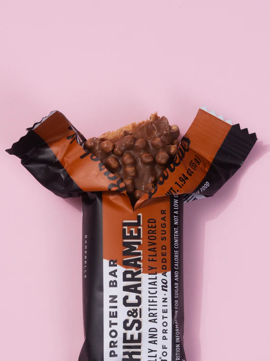 Barebells Cookies & Caramel Protein Bar 1.94 oz - 20g protein, no added sugar, cookies and caramel filling