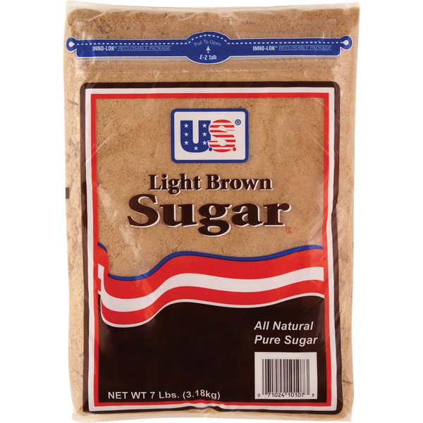 US Sugar Light Brown Sugar 7 lb — All Natural Pure Sugar