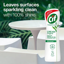 Cif Cleanboost Cream Original cleaner bottle with recycled plastic, leaves surfaces sparkling clean, safe for home use