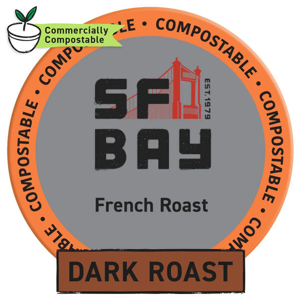 SF Bay Coffee French Roast Dark Roast OneCup Pods, 100 CT (2.43 LBS) - Real Prime Deals
