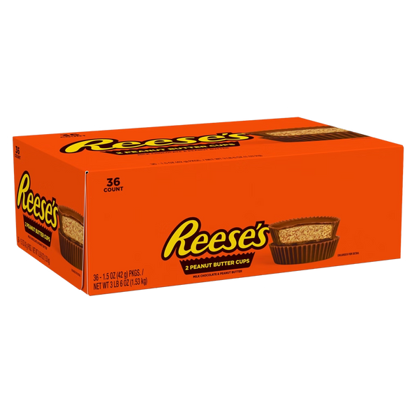 Reese's 2 Peanut Butter Cups 36-Count Box, 3 lb 6 oz