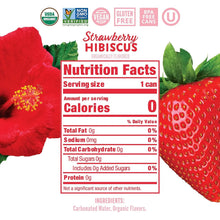 Nixie Organic Sparkling Water Strawberry Hibiscus, 12 fl oz Can, 0 Calories, USDA Organic