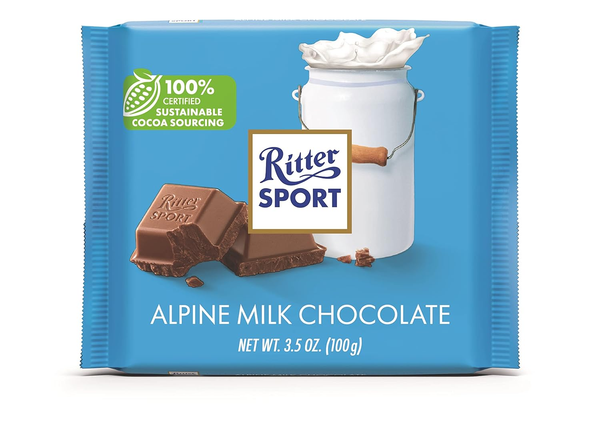 Ritter Sport Chocolat au Lait Alpin, 100g (3,52 oz)