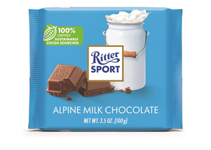 Ritter Sport Alpine Milk Chocolate, 3.52 oz (100g)