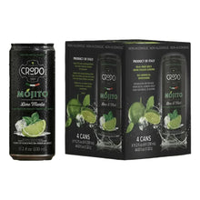 Crodo Mojito Lime Mint non-alcoholic sparkling drink, 4-pack, Italian imported, real fruit juice, no artificial sweeteners