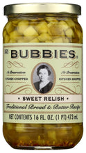Bubbies Sweet Relish, 16 fl oz (1 PT / 473mL), Kitchen Chopped, Traditional Bread & Butter Recipe, Non-GMO, Gluten Free