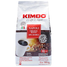 Kimbo Napoli Original Blend 100% Arabica dark roast ground coffee bag, 12 oz, Italian quality