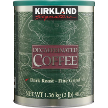 Kirkland Signature Decaffeinated Coffee, Dark Roast Fine Grind, 3 lb (48 oz)