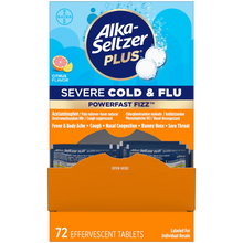 Alka-Seltzer Plus Severe Cold & Flu PowerFast Fizz 72 Tablets Citrus