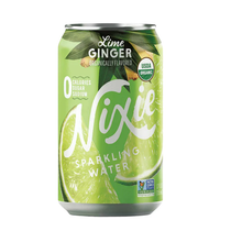 Nixie Sparkling Water Lime Ginger, 12 fl oz Can, 0 Calories, USDA Organic