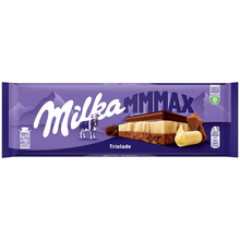 Milka MMMAX Triolade Chocolate Bar, Alpine Milk, White & Dark Chocolate Layers, 9.88 oz (280g)
