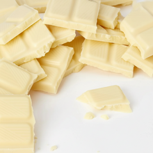 Creamy white chocolate chunks broken into squares, perfect sweet snack treat