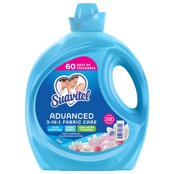 Suavitel Advanced 3-in-1 Fabric Conditioner Field Flowers 160 fl oz 280 Loads