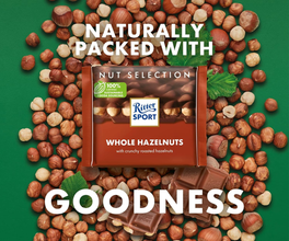 Ritter Sport Milk Chocolate with Whole Hazelnuts, 3.52 oz (100g)