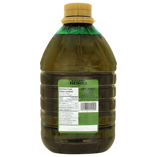 Filippo Berio Extra Virgin Olive Oil 101.4 fl oz (3L) – Cold Pressed, Bulk Size