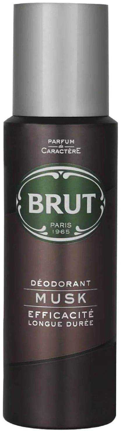 Brut Musk Deodorant Spray 6.76 fl oz (200ml) — Long-Lasting, Paris 1965