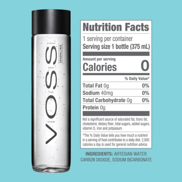 VOSS Sparkling Artesian Water 12.7 fl oz Glass Bottle | Single & Pack