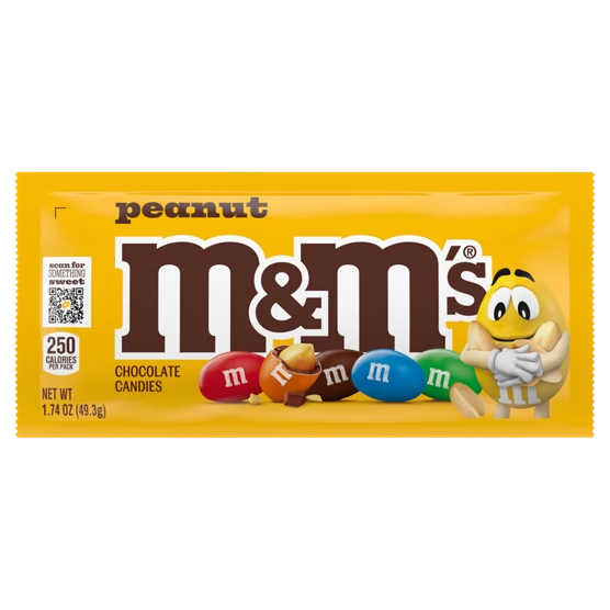 M&M's Peanut Chocolate Candies 48-Count Box, 83.52 oz