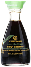 Kikkoman Less Sodium Soy Sauce 5 fl oz — Naturally Brewed, 37% Less Sodium