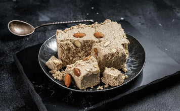 Macedonian Halva with Almonds 17.6 oz | Haitoglou Since 1924