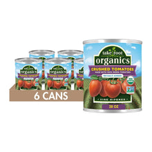 Take Root Organics crushed tomatoes, 28 oz can, no salt added, vine ripened, USDA Organic, 6-pack
