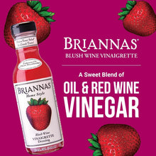 Briannas Home Style Blush Wine Vinaigrette Dressing, 12 fl oz (355mL), Gluten Free, Vegan