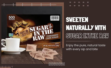Sugar In The Raw Turbinado Cane Sugar Packets, 500 CT (4.96 LBS) - Real Prime Deals