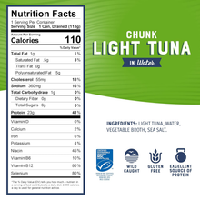 Bumble Bee Chunk Light Tuna in Water 5 oz 142g — MSC Certified, Wild Caught, Gluten Free